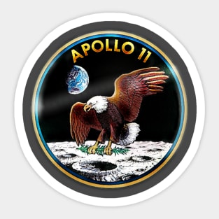 apollo 11 mission art work Sticker